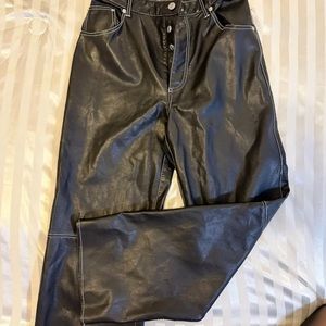 Free People Wide Leg Faux Leather pants